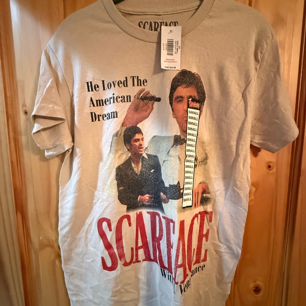 Scarface Graphic T-Shirt - Beige size Small